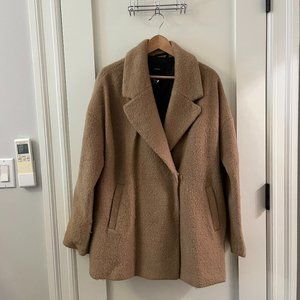 Oversized Beige Wool Coat